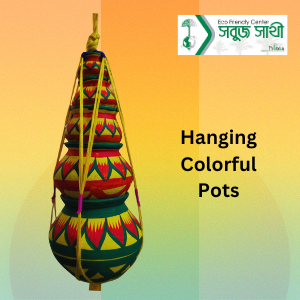 Clay Hanging 5 Pcs Colorful Pots